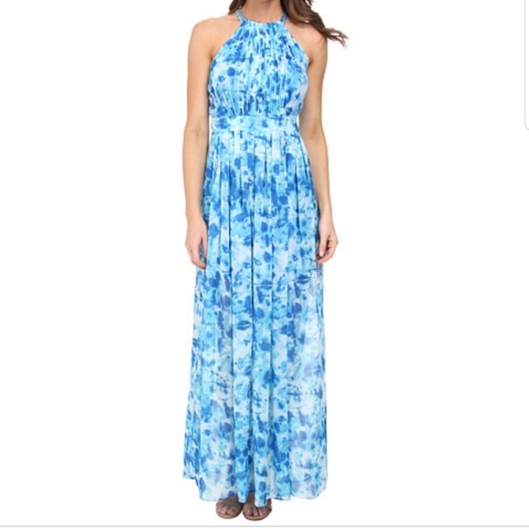 Calvin Klein Dresses & Skirts - ⚡️HP⚡️Calvin Klein Maxi Halter Dress Adriatic Blue